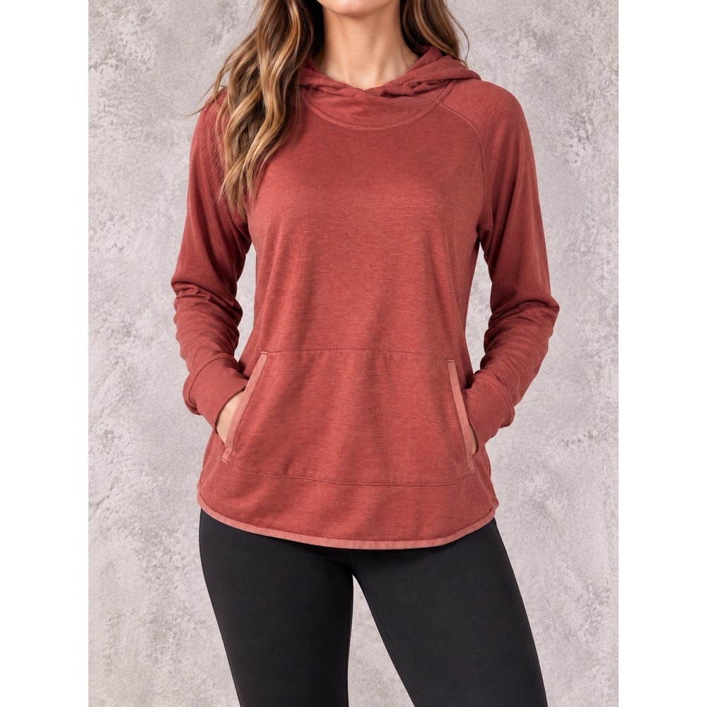Kuhl Performance Pullover Hoodie Womens Large Red Lightweight Outdoor Stretch